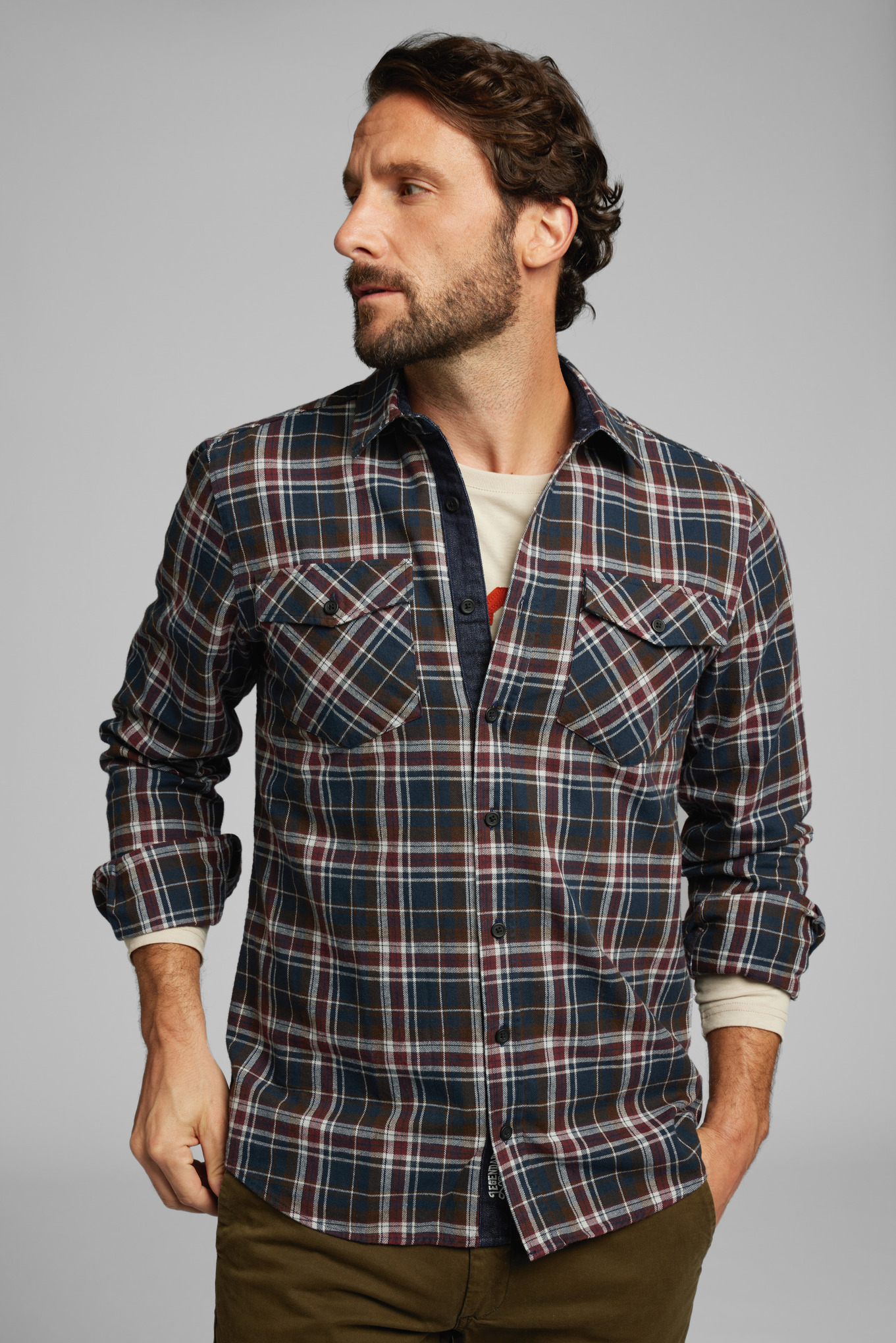 Camisa PLAID FLANNEL Azul / Vermelho