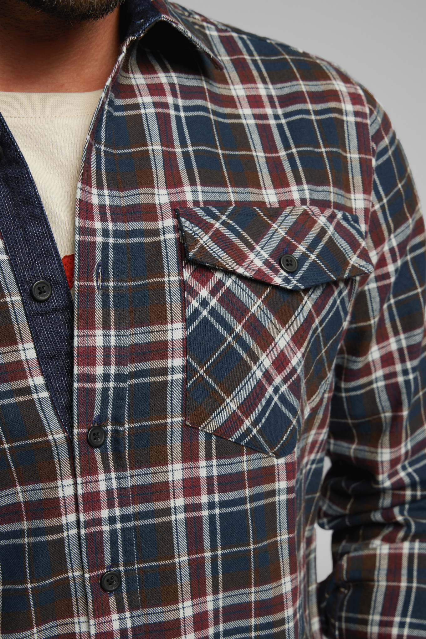 Camisa PLAID FLANNEL Azul / Vermelho