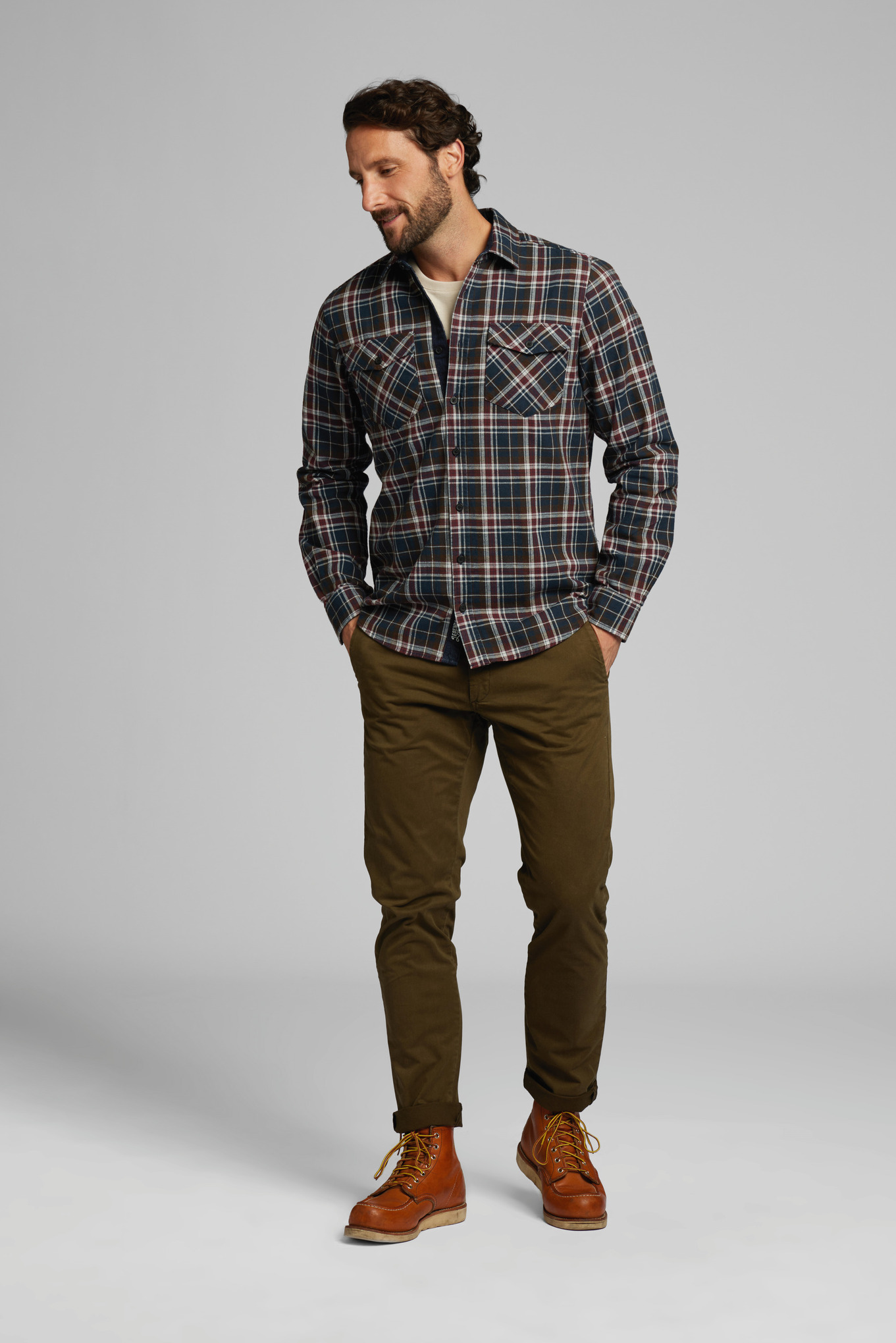 Camisa PLAID FLANNEL Azul / Vermelho