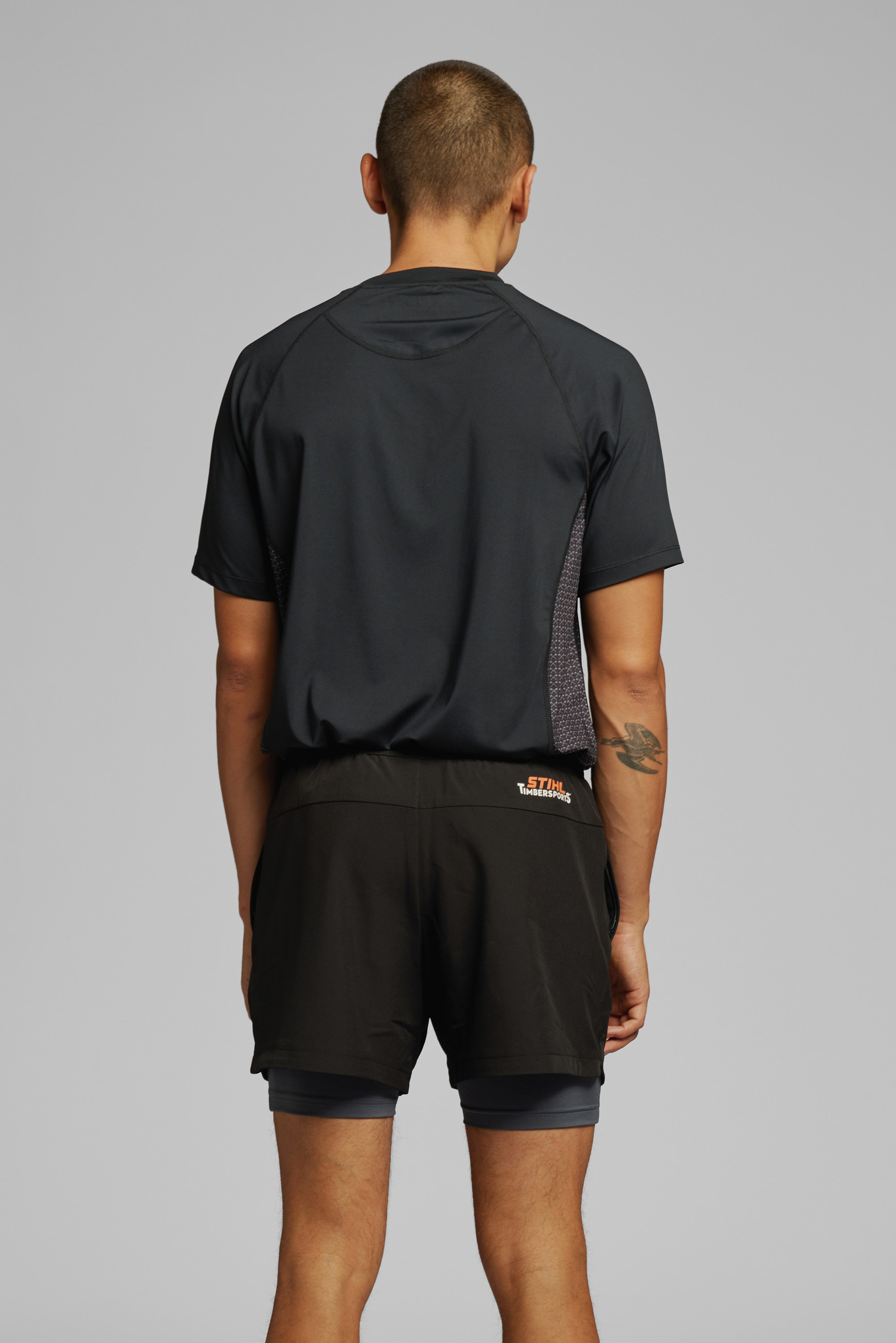 Calções ATHLETIC LAYER Preto/Cinzento